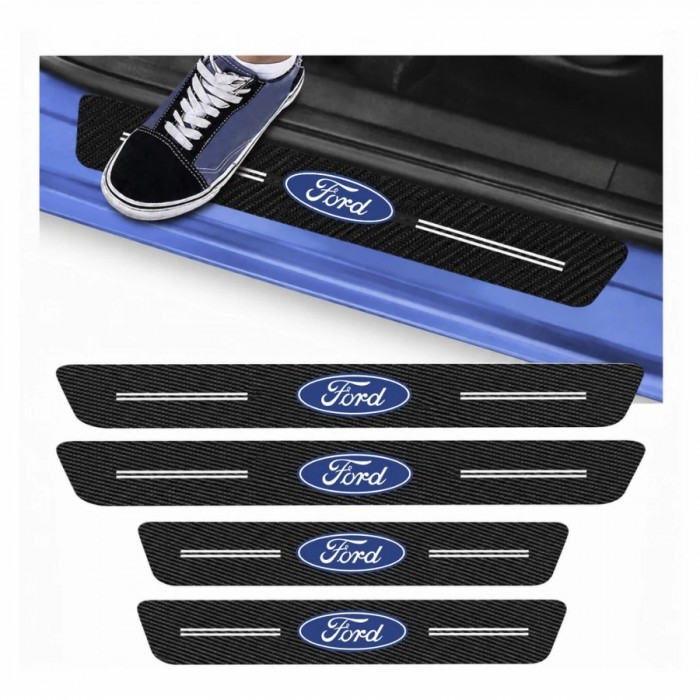 Kit com 4 Peças de Adesivos para Soleira de Porta Ford Kit com 4 Peças de Adesivos para Soleira de Porta Ford