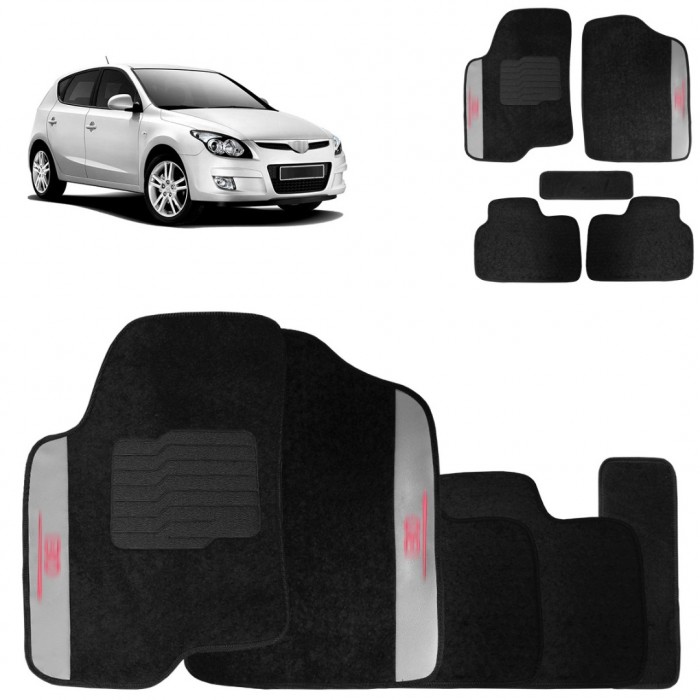 Jogo de Tapete Carpete I30 2009 a 2016 Preto 5 Peças