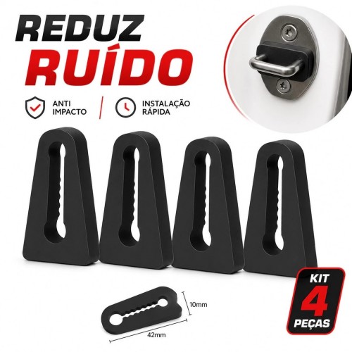 Kit de 4 peças Amortecedor de Fechadura Borracha Preta Kit de 4 peças Amortecedor de Fechadura Borracha Preta