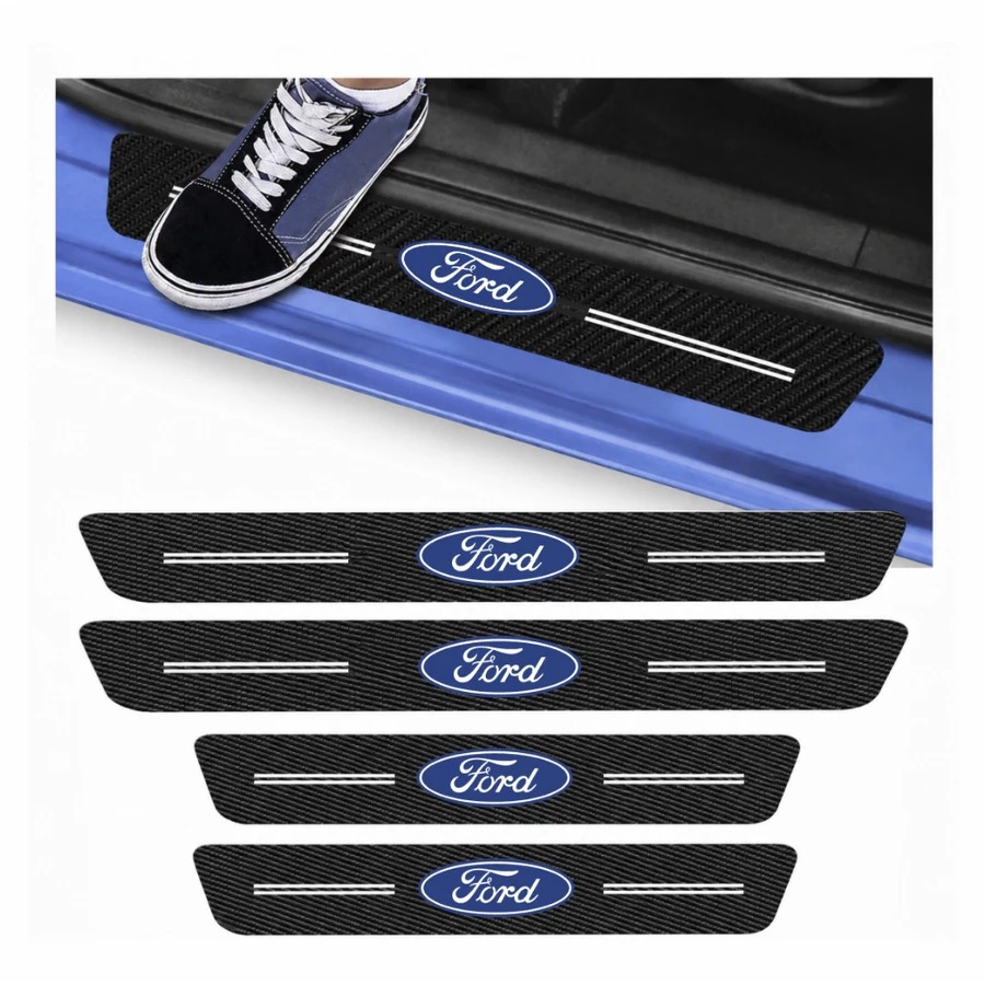 Kit com 4 Peças de Adesivos para Soleira de Porta Ford